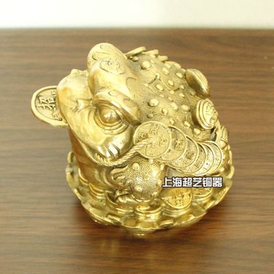 开光纯铜精工金蟾摆件风水家居装饰品金属工艺品礼品批发加工定做